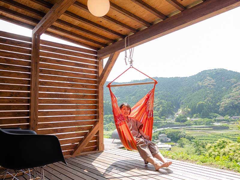 ハンモックで涼む